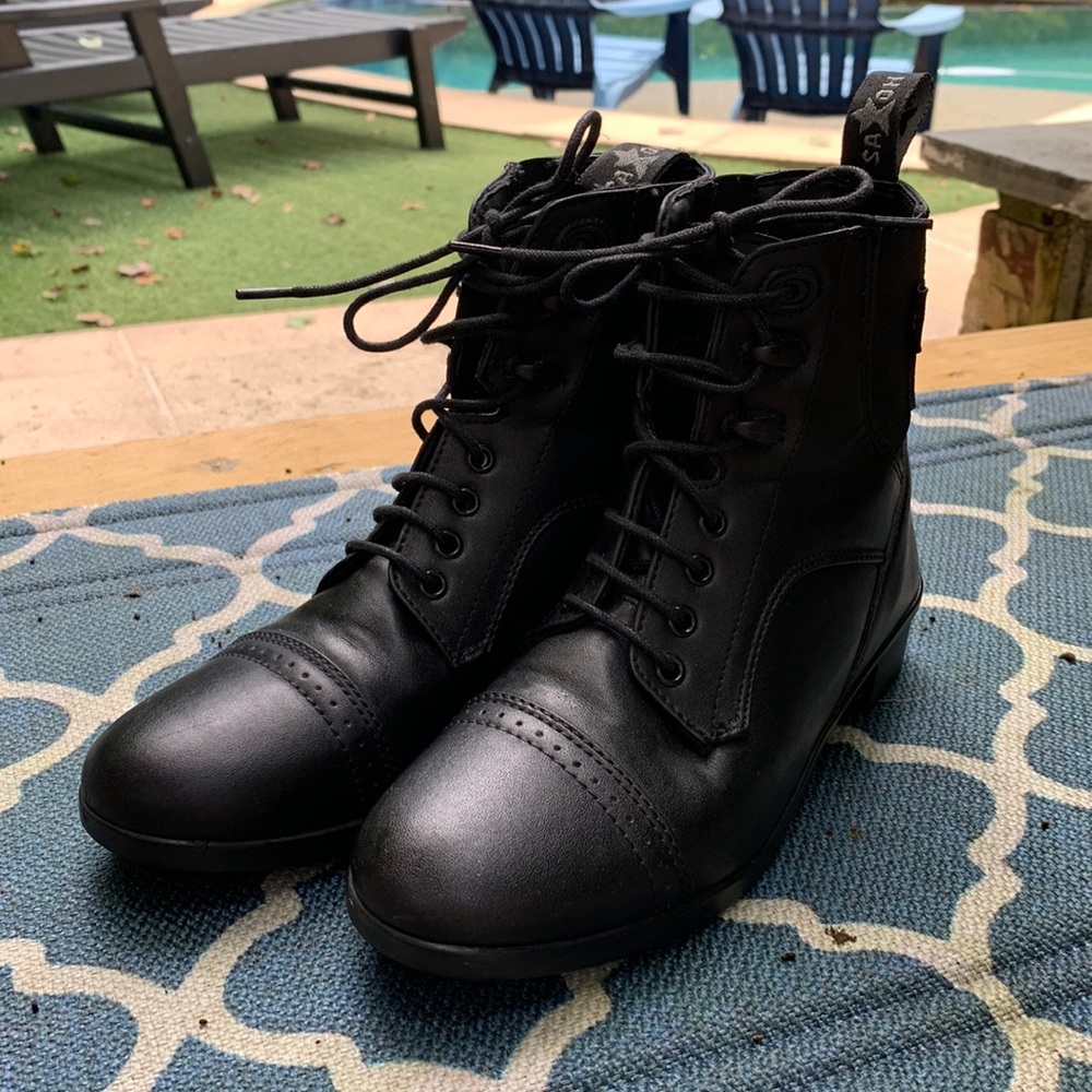 Saxon Lace-Up Paddock Boots Sz 6